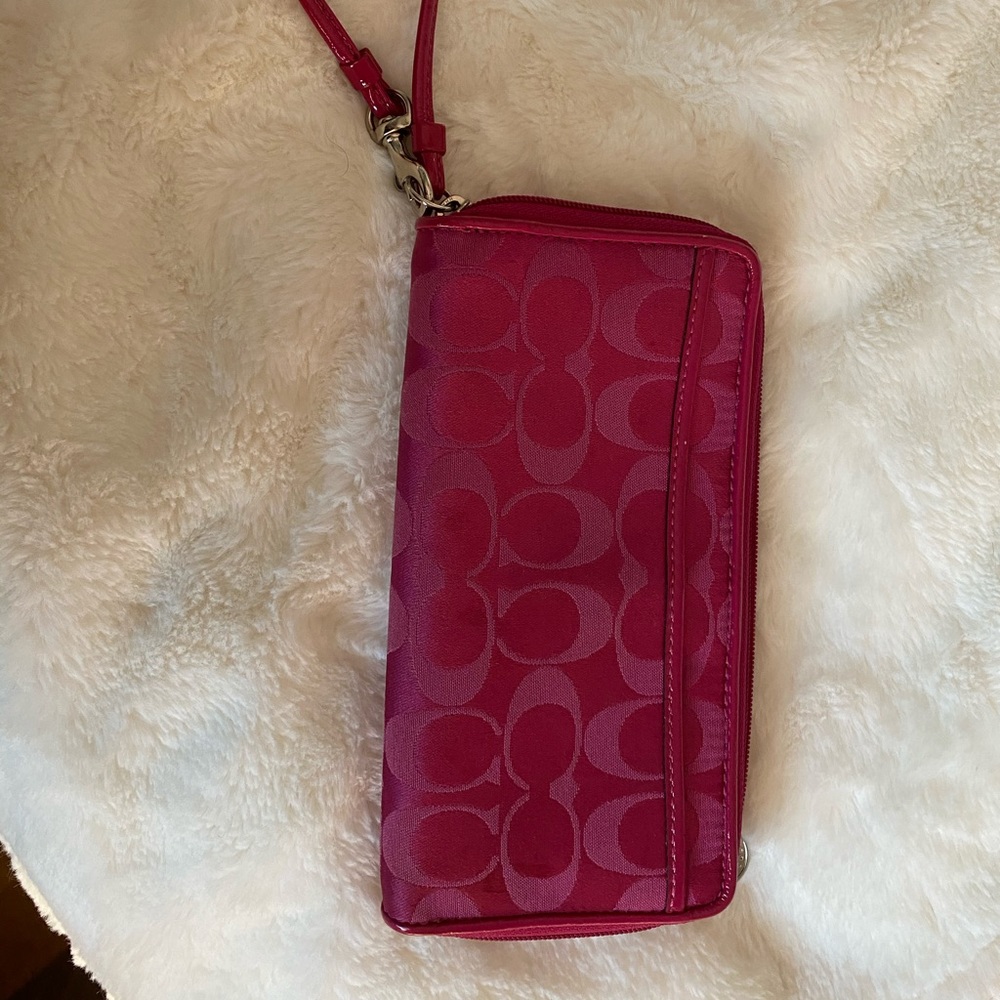 Pink Coach Wristlet